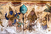 The great Chola temples of Tamil Nadu - The Brihadishwara Temple of Thanjavur. Painting of the Nayaka period (xvii c.) on the inside wall of the cloister. 